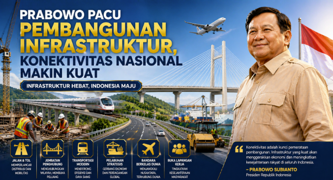 Prabowo Pacu Pembangunan Infrastruktur, Konektivitas Nasional Makin Kuat